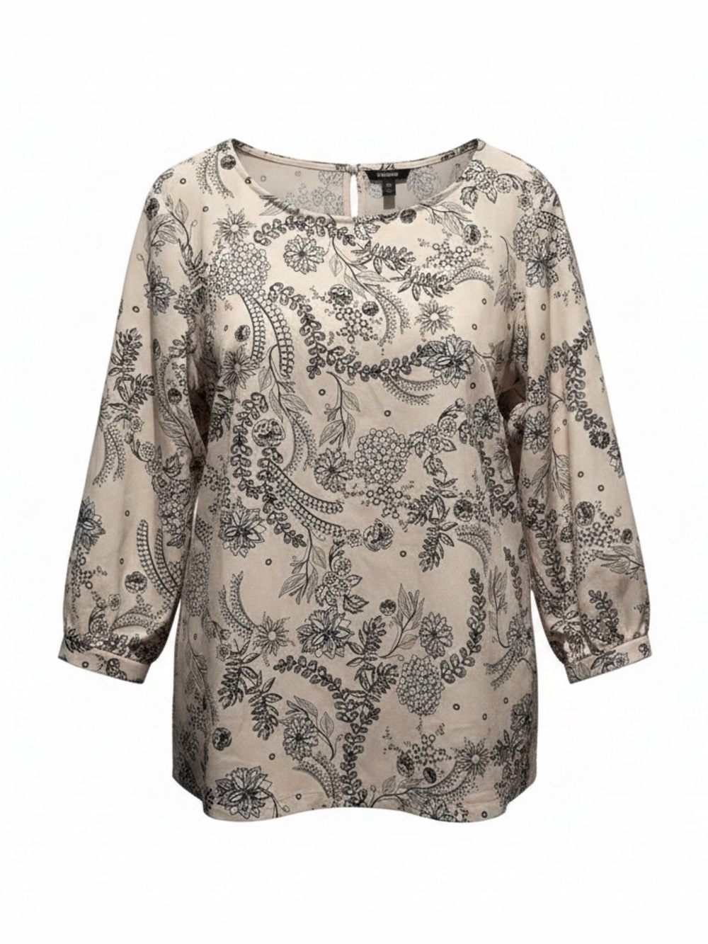 Beautiful Women’s Pink patterned blouse with mid length sleeves